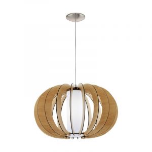Drewniana lampa wisząca rustykalna, Kiran