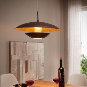 Metalowa nowoczesna lampa wisząca brązowa, Ashish