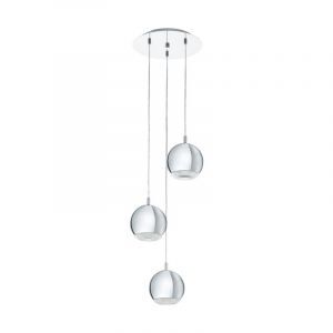 Plastikowa design lampa wisząca chromowana, Ayse