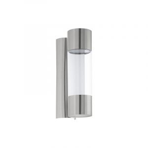 Plastikowa lampa zewnętrzna srebrna, Bashir, 4W, 3000K LED, IP44