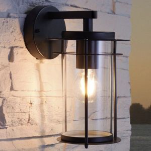 Szklana lampa zewnętrzna czarna, Bijou, IP44