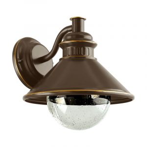 Szklana lampa zewnętrzna brązowa, Bircan, IP44