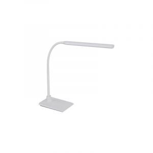 Plastikowa nowoczesna lampa biurkowa biała, Brennan, 5W, 4000K LED, z dotykowy ściemniacz