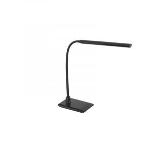 Plastikowa nowoczesna lampa biurkowa czarna, Brennan, 5W, 4000K LED, z dotykowy ściemniacz