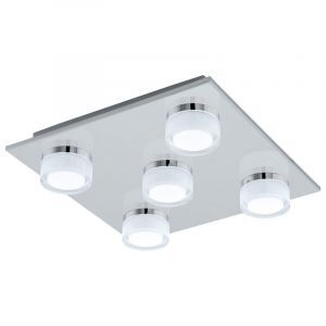 Plastikowa nowoczesna lampa sufitowa chromowana, Busra, 7W, 3000K LED, IP44