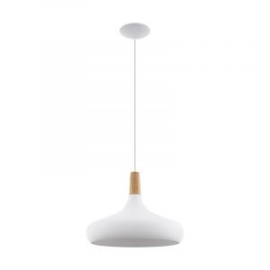 Stalowa lampa wisząca biała, Tjebbe