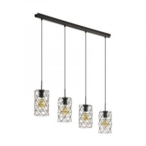 Stalowa industrialna lampa wisząca brązowa, Okan