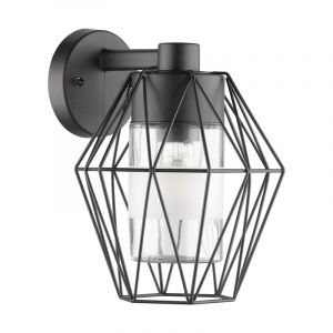 Metalowa industrialna lampa zewnętrzna czarna, Stan, IP44