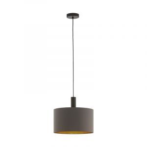 Tkanina nowoczesna lampa wisząca brązowa, Mies