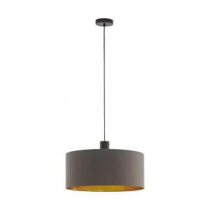 Tkanina nowoczesna lampa wisząca brązowa, Mies