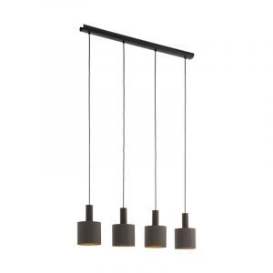 Tkanina nowoczesna lampa wisząca brązowa, Mies