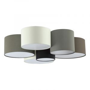 Metalowa nowoczesna lampa sufitowa szara, Regina