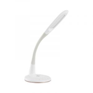 Plastikowa lampa stołowa biała, Yannis, 3W, regulowany kolor LED, z przełącznik