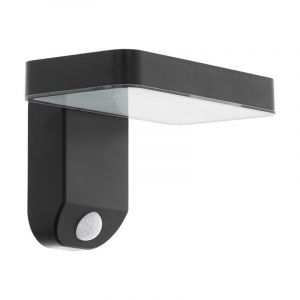 Plastikowy nowoczesny kinkiet solarny zewnętrzny czarny, Fulco, 5W, 3000K LED, IP44