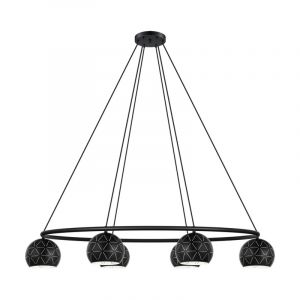 Stalowa nowoczesna lampa wisząca czarna, Madelein