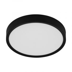 Plastikowy nowoczesny plafon sufitowy czarny, Jouk, 16W, 3000K LED