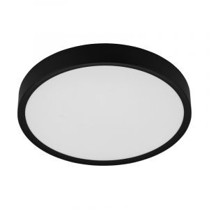 Plastikowy nowoczesny plafon sufitowy czarny, Jouk, 33W, 3000K LED