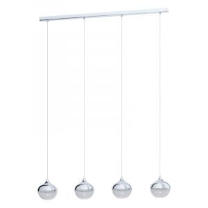 Stalowa lampa wisząca chromowana, Evelyn