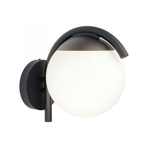 Stalowa nowoczesna lampa zewnętrzna czarna, Lynne, IP44