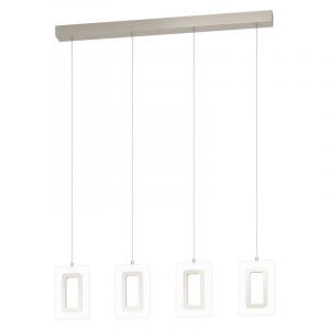 Plastikowa lampa wisząca niklowa, Niels, 5W, 3000K LED