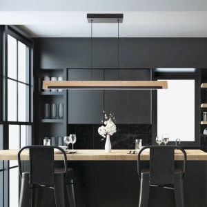 Drewniana lampa wisząca, Ludovica, 25W, 3000K LED