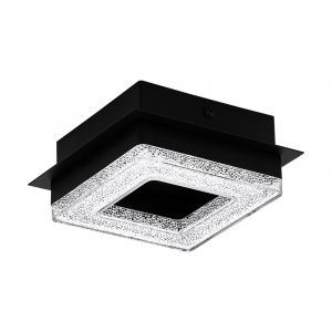 Stalowy design plafon sufitowy czarny, Arjo, 4W, 3000K LED