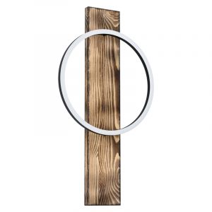 Drewniany kinkiet brązowy, Annebel, 12W, 3000K LED