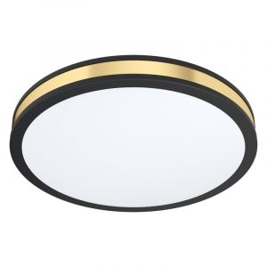 Stalowy nowoczesny plafon sufitowy czarny, Rivano, 24W, 3000K LED