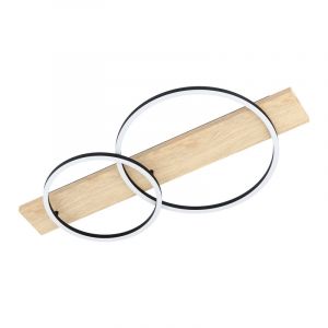 Drewniany plafon sufitowy brązowy, Annebel, 12W, 3000K LED