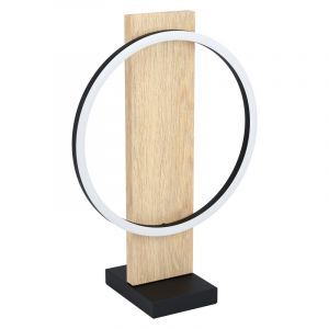 Drewniana lampa stołowa brązowa, Annebel, 12W, 3000K LED, z przełącznik