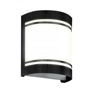 Stalowa nowoczesna lampa zewnętrzna czarna, Aartje, IP44