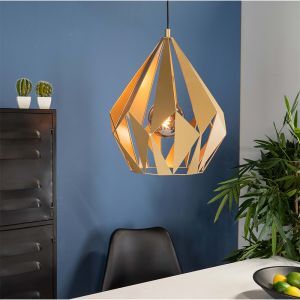 Aluminiowa industrialna lampa wisząca złota, Acri