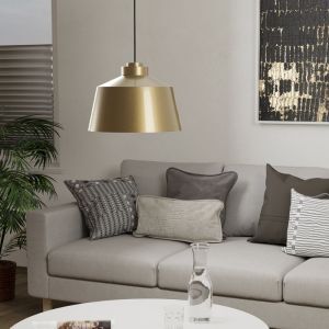 Aluminiowa industrialna lampa wisząca złota, Kwinten