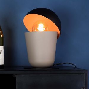 Aluminiowa industrialna lampa stołowa ciemnoszara, Werner, z przełącznik