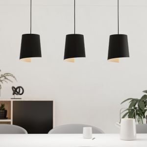Aluminiowa rustykalna lampa wisząca czarna, Vincenzo