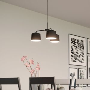 Aluminiowa industrialna lampa wisząca czarna, Vinod