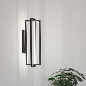 Aluminiowy nowoczesny kinkiet czarny, Lianne, 15,5W, regulowana ciepła do zimnej bieli LED, ściemniana w 3 krokach