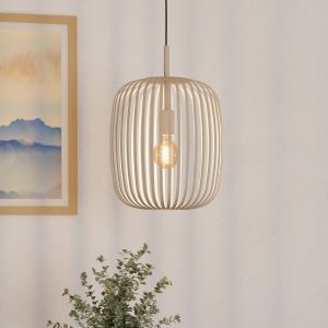Aluminiowa industrialna lampa wisząca beżowa, Pietro