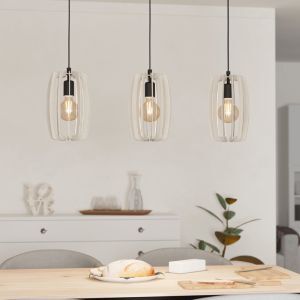 Drewniana lampa wisząca szara, Wilko