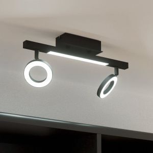 Aluminiowy nowoczesny spot sufitowy czarny, Madelinde, 3,2W, 3000K LED