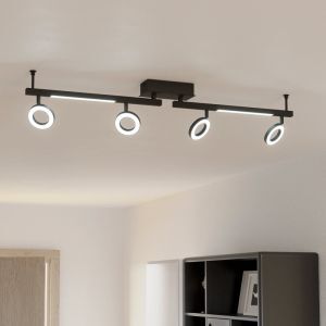Aluminiowy nowoczesny spot sufitowy czarny, Madelinde, 3,2W, 3000K LED