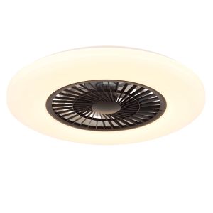 Plastikowy nowoczesny wentylator sufitowy biały, Kjelt, 40W, RGBW LED, z pilot