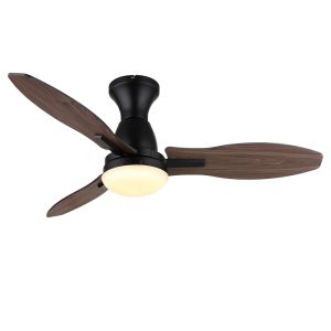 Metalowy rustykalny wentylator sufitowy brązowy, Majda, 22W, white switch LED, z pilot