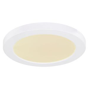 Plastikowy plafon sufitowy biały, Cage, 18W, regulowany kolor LED