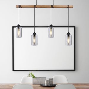 Drewniana lampa wisząca rustykalna, Mariya