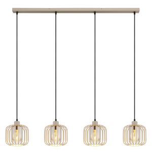 Metalowa industrialna lampa wisząca nad stół do jadalni beżowa, Jolanda