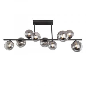 Szklana design lampa sufitowa czarna, Melinda