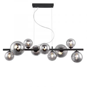 Szklana design lampa wisząca czarna, Melinda
