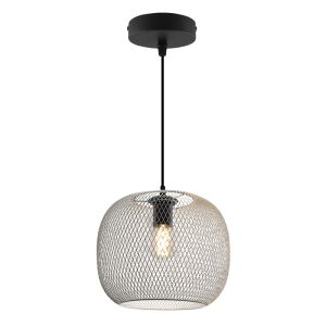 Industrialna lampa wisząca nad stół do jadalni szara, Emado