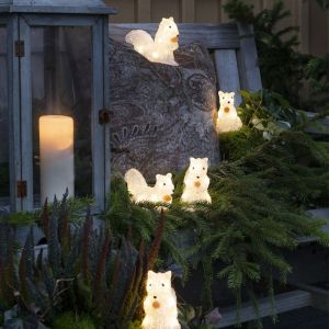 5 wiewiórek LED, do użytku wewnątrz i na zewnątrz